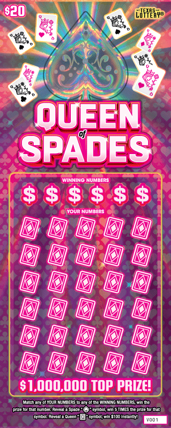 Queen of Spades scratcher ticket